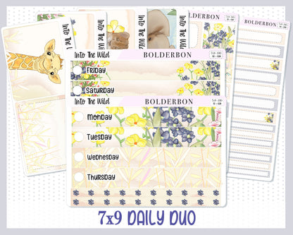 INTO THE WILD "7x9 Daily Duo" || Weekly Planner Sticker Kit for Erin Condren