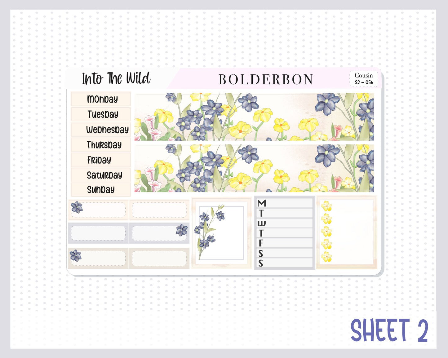 INTO THE WILD || Hobonichi Cousin Planner Sticker Kit