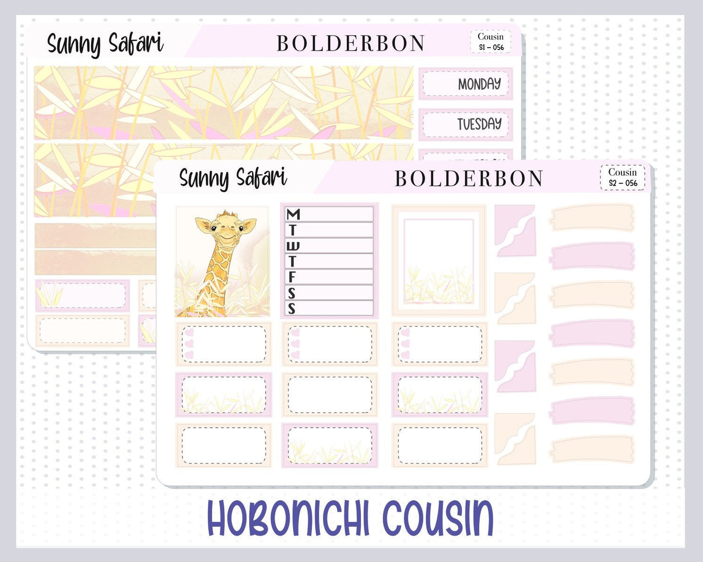 SUNNY SAFARI || Hobonichi Cousin Planner Sticker Kit