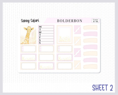 SUNNY SAFARI || Hobonichi Cousin Planner Sticker Kit