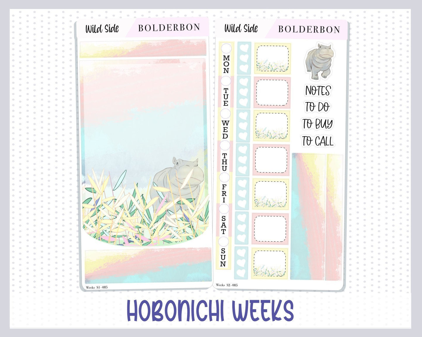 WILD SIDE || Hobonichi Weeks Planner Sticker Kit