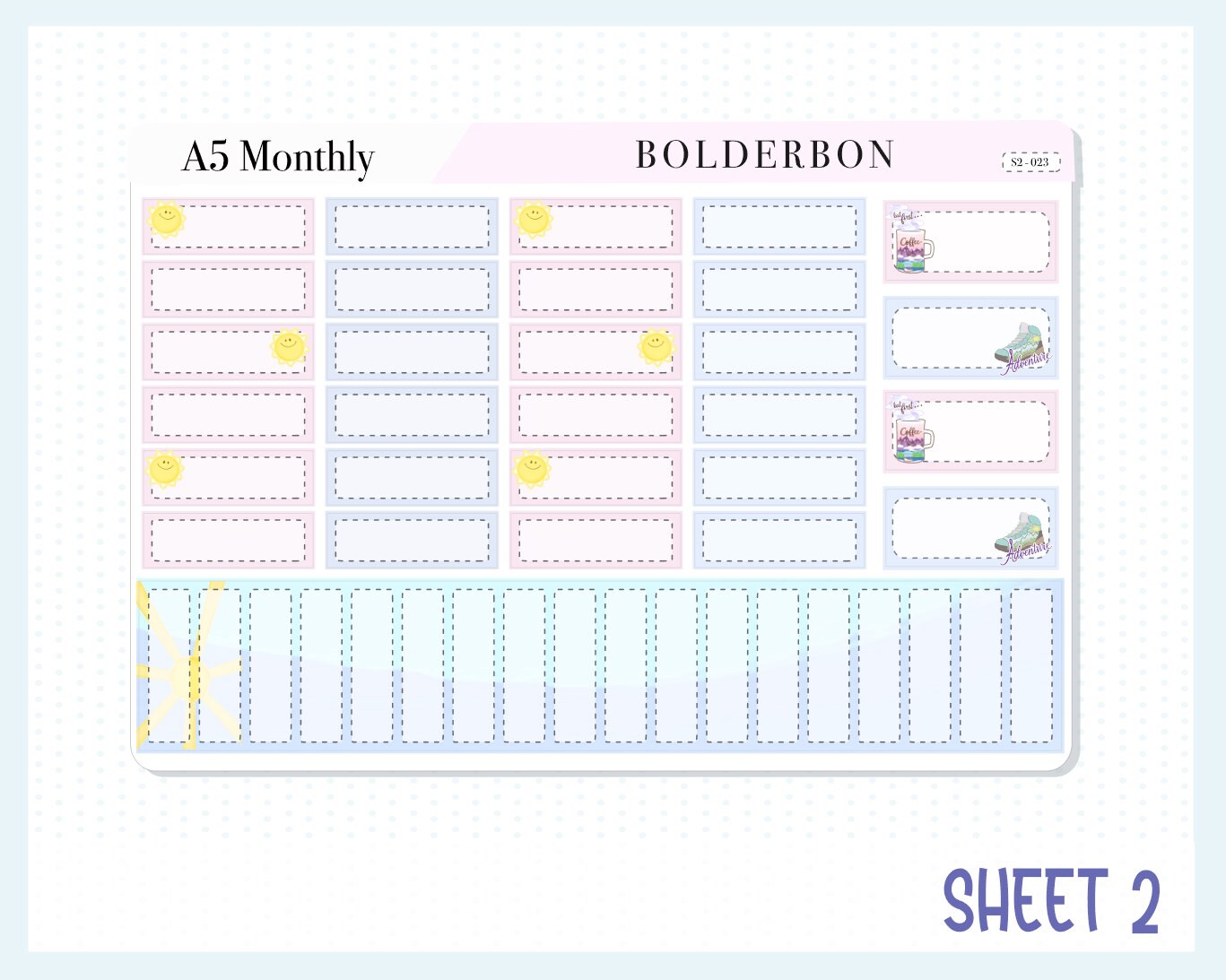 JULY A5 Monthly Kit || Erin Condren Planner Sticker Kit for Daily Duo, Horizontal, Compact Vertical, Summer