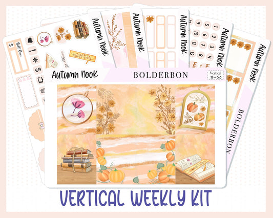 AUTUMN NOOK || 7x9 Vertical Planner Sticker Kit