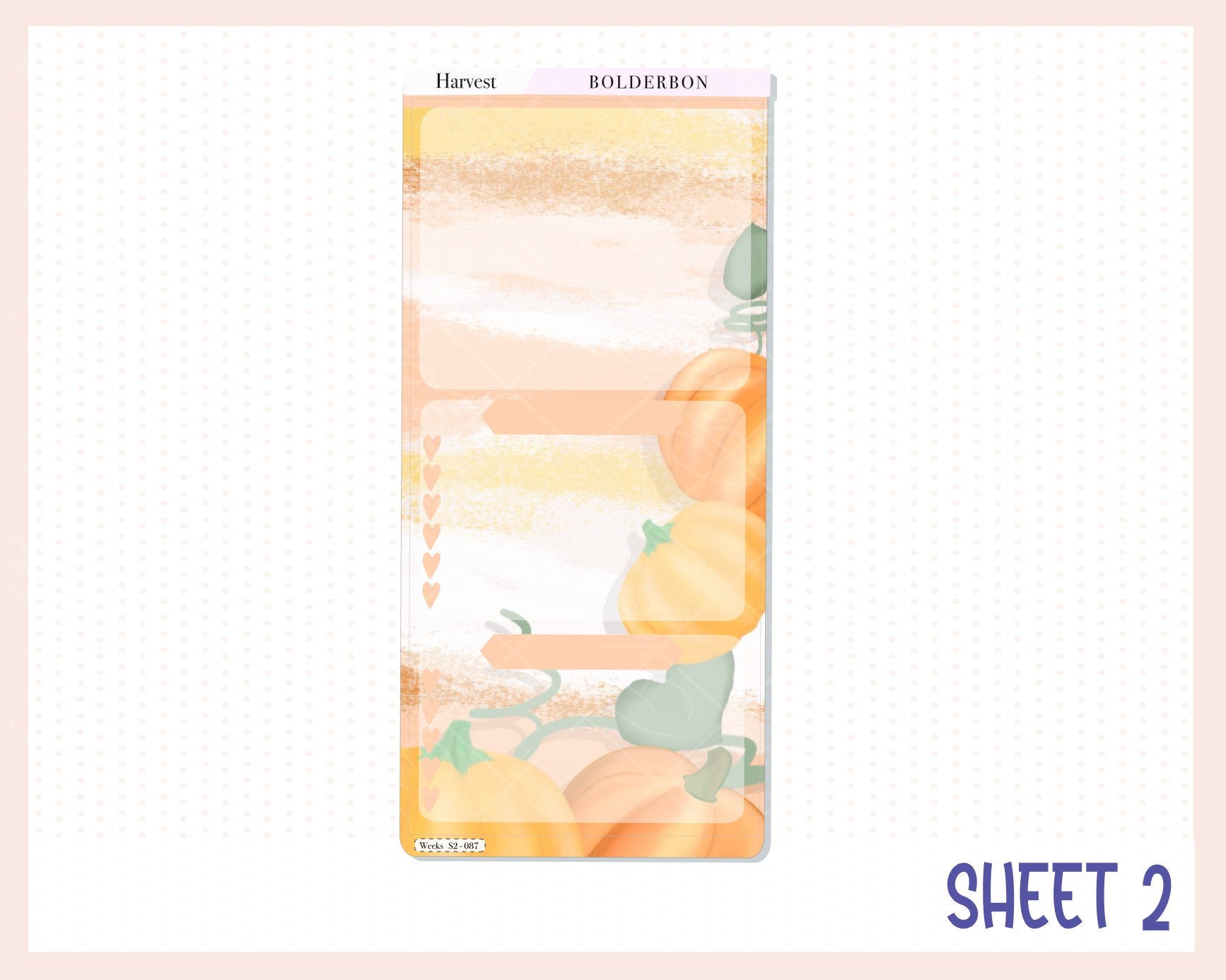 HARVEST Hobonichi Weeks || Weekly Planner Sticker Kit