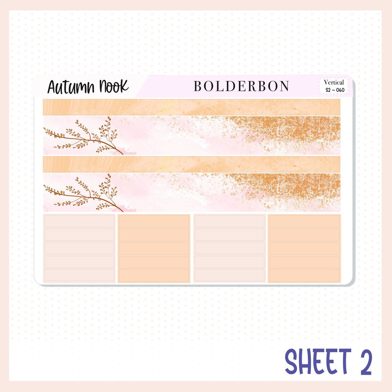 AUTUMN NOOK || 7x9 Vertical Planner Sticker Kit