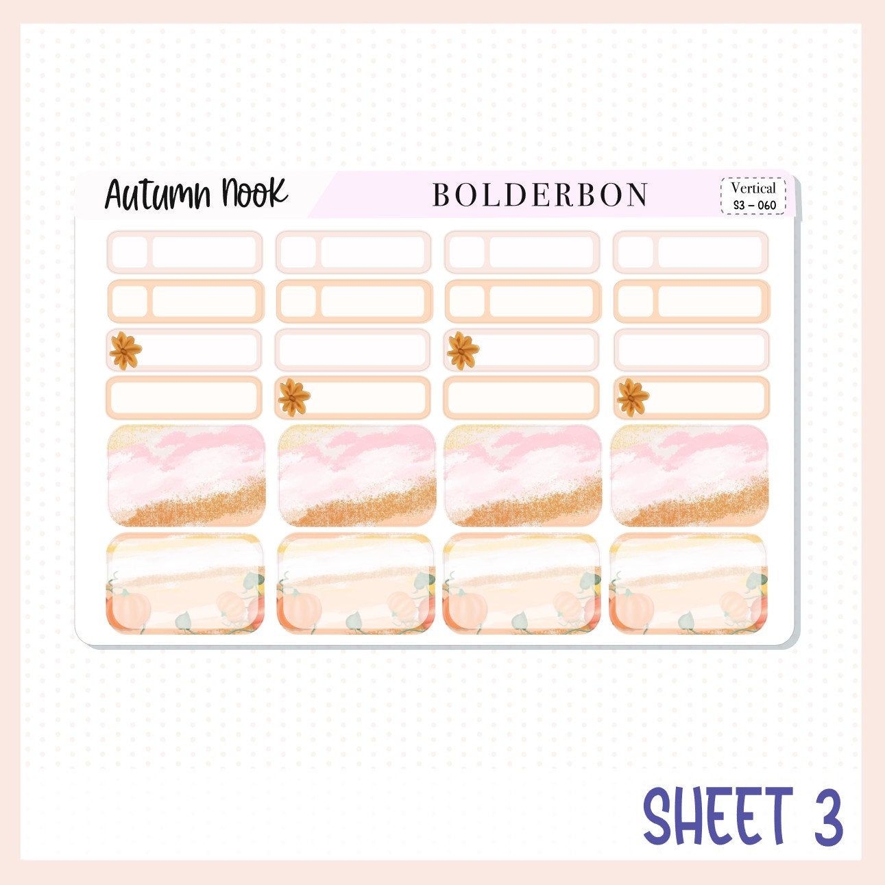 AUTUMN NOOK || 7x9 Vertical Planner Sticker Kit