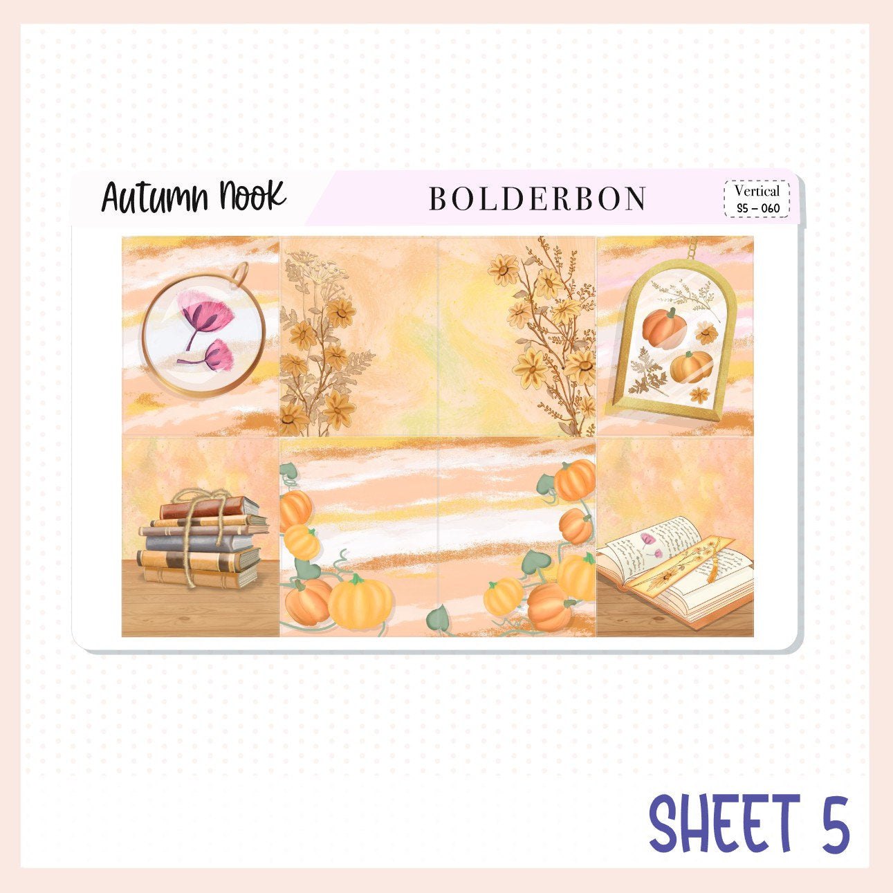 AUTUMN NOOK || 7x9 Vertical Planner Sticker Kit