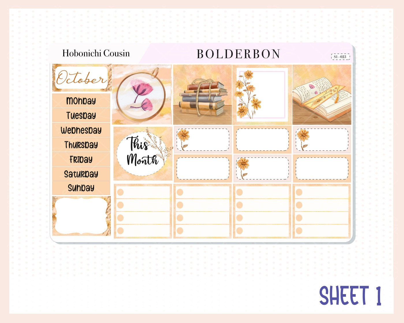 OCTOBER Hobonichi Cousin and A5 Day Free || "Autumn Nook" Monthly Planner Sticker Kit